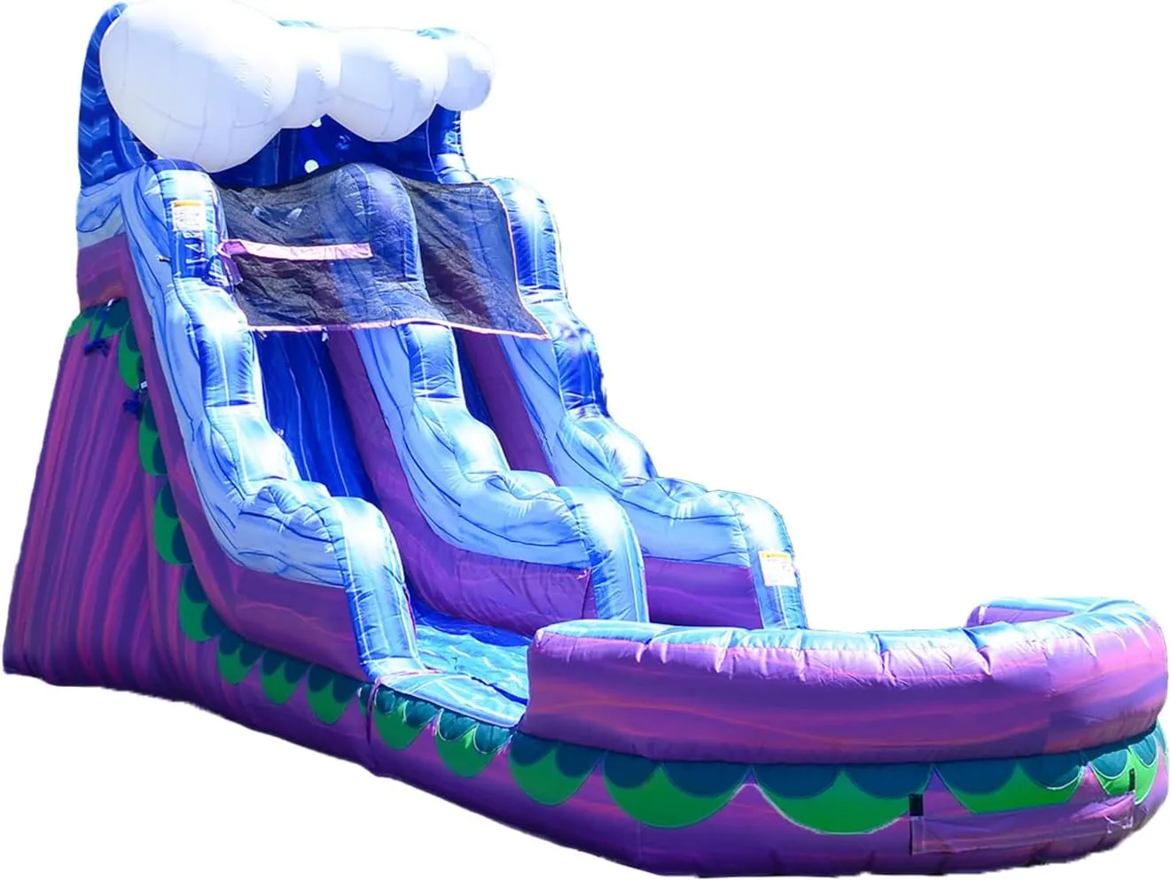 JumpOrange 15’ Mermaid Water Slide Inflatable with Splash Pool, Commercial Grade, Big Kids and Adults, Tall Blow Up Waterslide, Outdoor Indoor, Wet Dry Use, Summer, Backyard Water Park (with Blower)