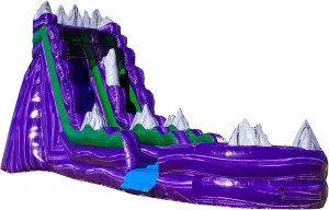 JumpOrange 19’ Dark Night Commercial Grade Water Slide with Splash Pool for Kids and Adults (with Blower), Outdoor Indoor, Wet Dry Use, Tall Inflatable