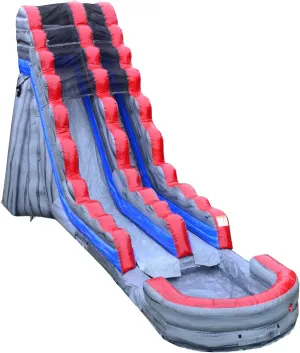 JumpOrange Commercial Grade Water Slide with Attached Splash Pool (with Blower), Tall Waterslide, Outdoor Inflatable, Summer Fun, Backyard Water Park, Wet Dry Use