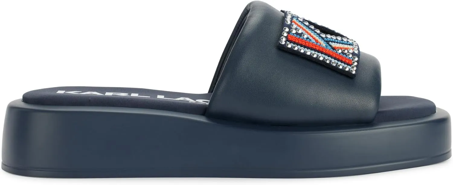 KARL LAGERFELD womens Opal Embellished Platform Sandal