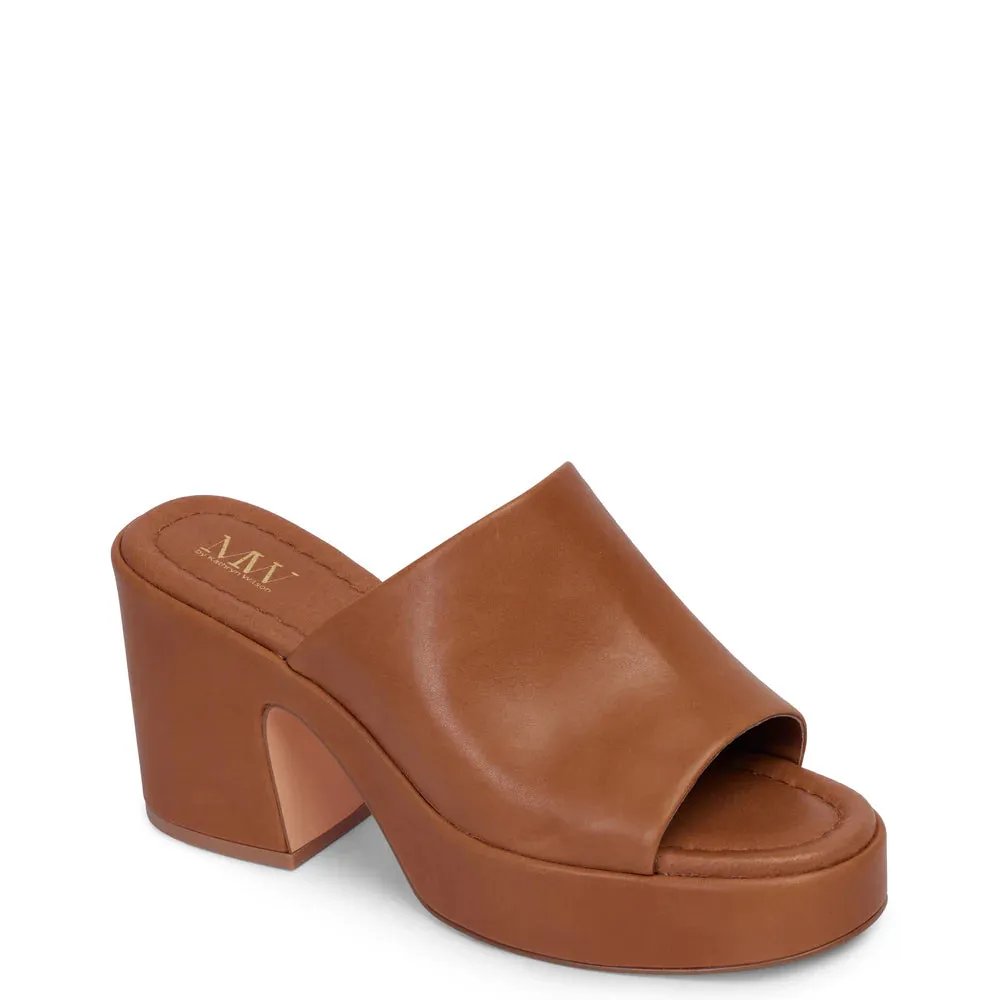 KATHRYN WILSON ROMAN MULE TAN CALF