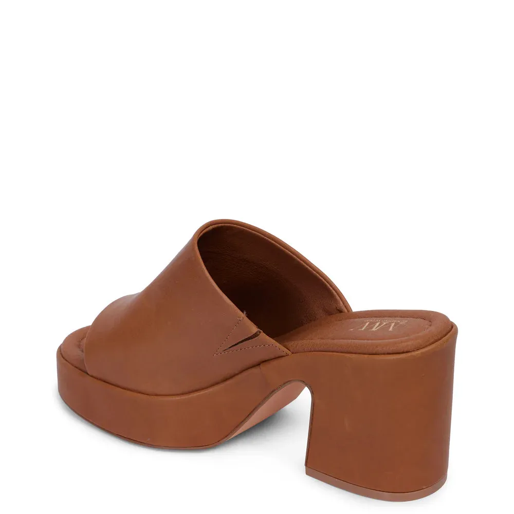 KATHRYN WILSON ROMAN MULE TAN CALF