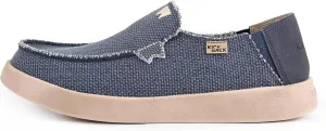 Kickback Barbeach Canvas Mens Slip On Loafers - Lightweight Canvas Slip in Shoes - with Leather Lined Memory Foam Insoles - Mens Casual Slip on Summer Shoes - Machine Washable