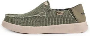 Kickback Barbeach Canvas Mens Slip On Loafers - Lightweight Canvas Slip in Shoes - with Leather Lined Memory Foam Insoles - Mens Casual Slip on Summer Shoes - Machine Washable