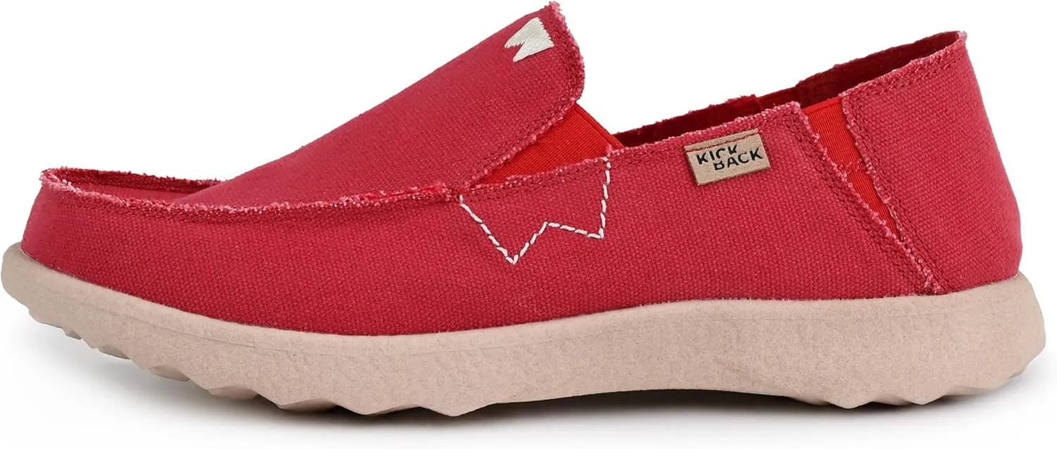 Kickback Couch 2.0 - Men's Grey Canvas Loafers - Lightweight Slip On Casual Shoes - All Day Comfort - Convertible Mule/Slider Design