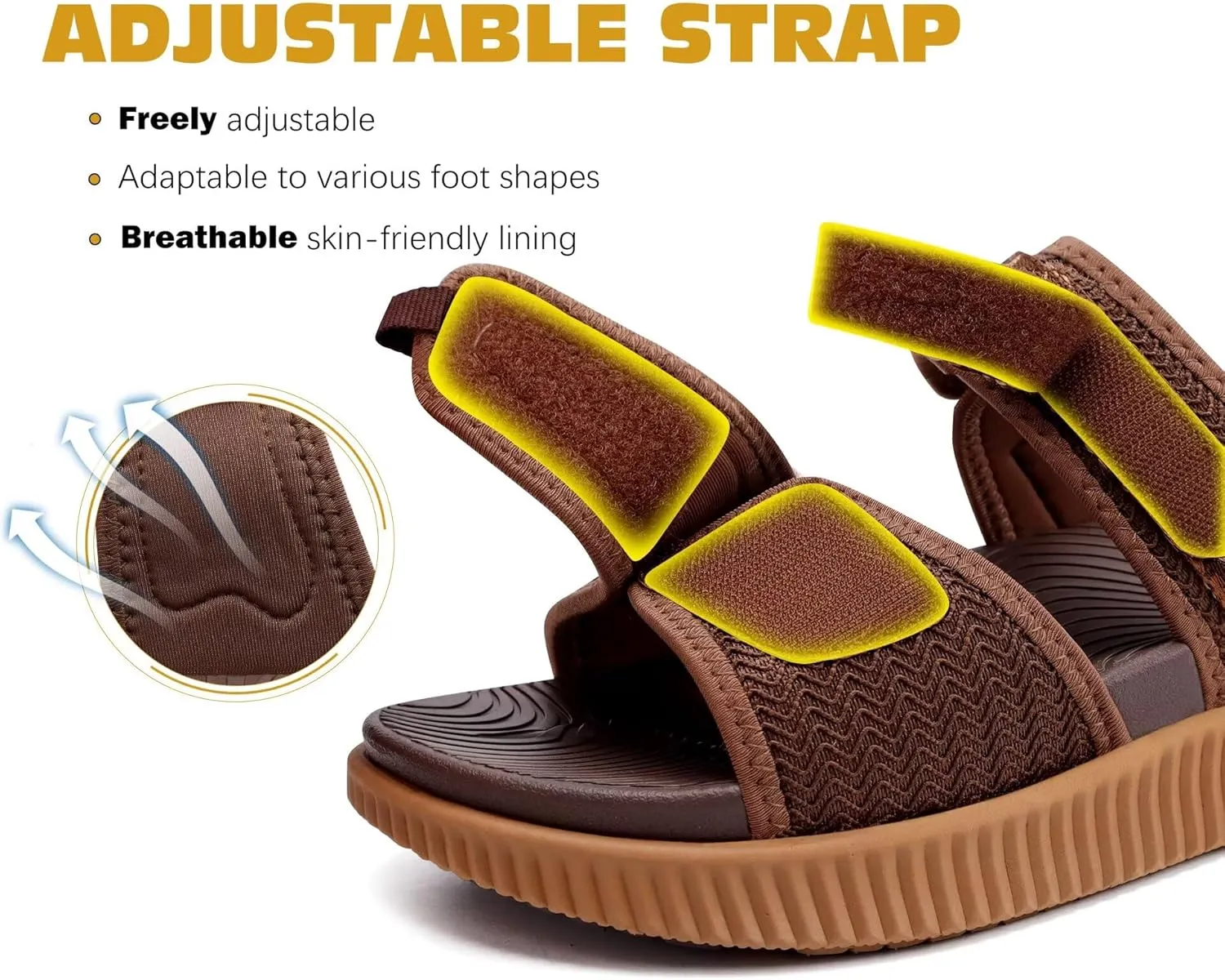 KuaiLu Womens Fashion Orthotic Slides Ladies Athletic Thick Cushion Recovery Sandals Adjustable Strap Slip On Walking Sandles With Comfortable Plantar Fasciitis Arch Support