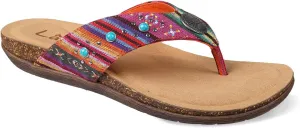 Lamo Women's Jovie Flip Flops for women – Durable Rubber and Cork Outsole, Breathable Microfiber Footbed for Superior Comfort, Stylish and Convenient womens flip flops