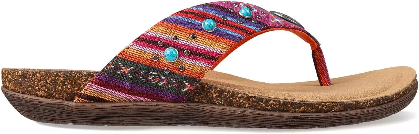Lamo Women's Jovie Flip Flops for women – Durable Rubber and Cork Outsole, Breathable Microfiber Footbed for Superior Comfort, Stylish and Convenient womens flip flops