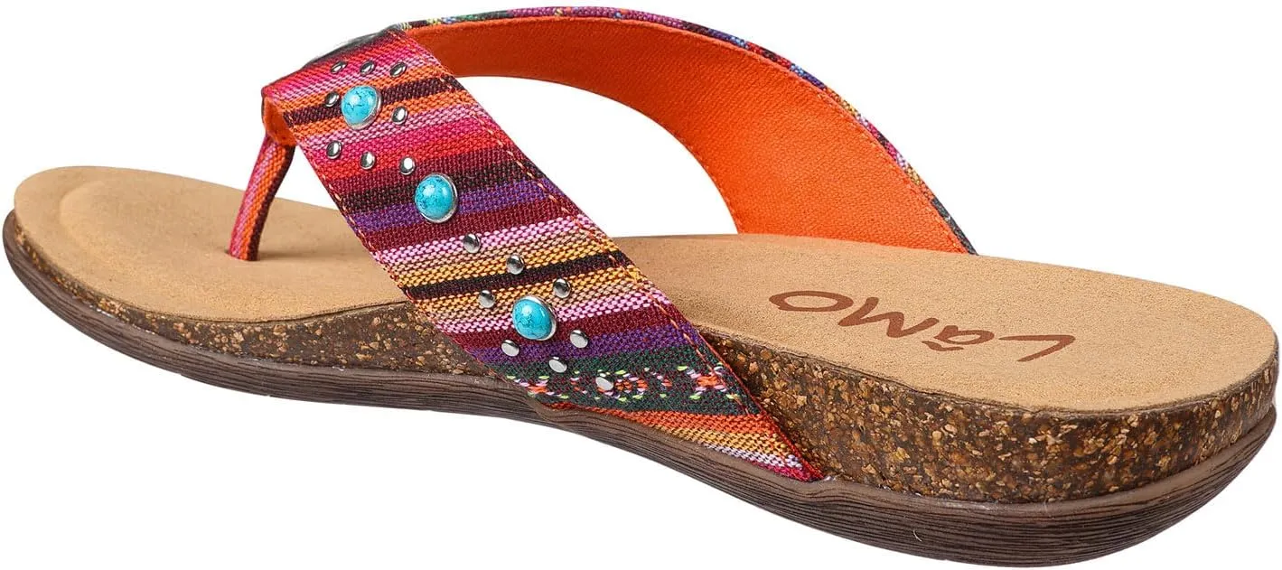 Lamo Women's Jovie Flip Flops for women – Durable Rubber and Cork Outsole, Breathable Microfiber Footbed for Superior Comfort, Stylish and Convenient womens flip flops