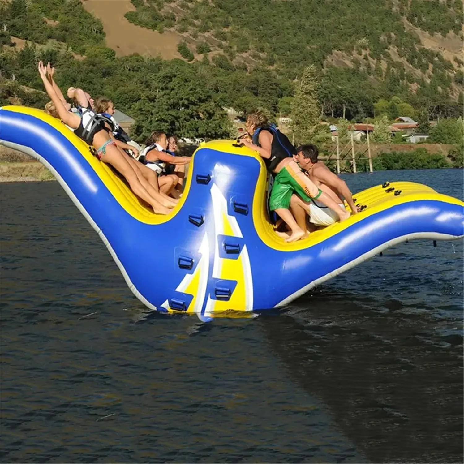 Large Inflatable Slide with Climbing Function with Air Pump Multifunctional Water Toy Suitable for Commercial Parks