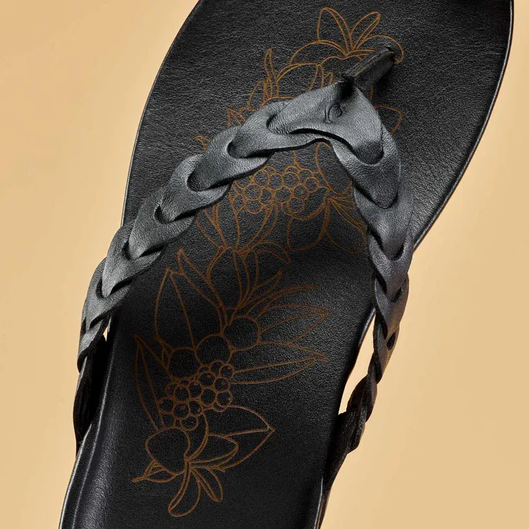 Lei Leather Sandal – Lava Rock
