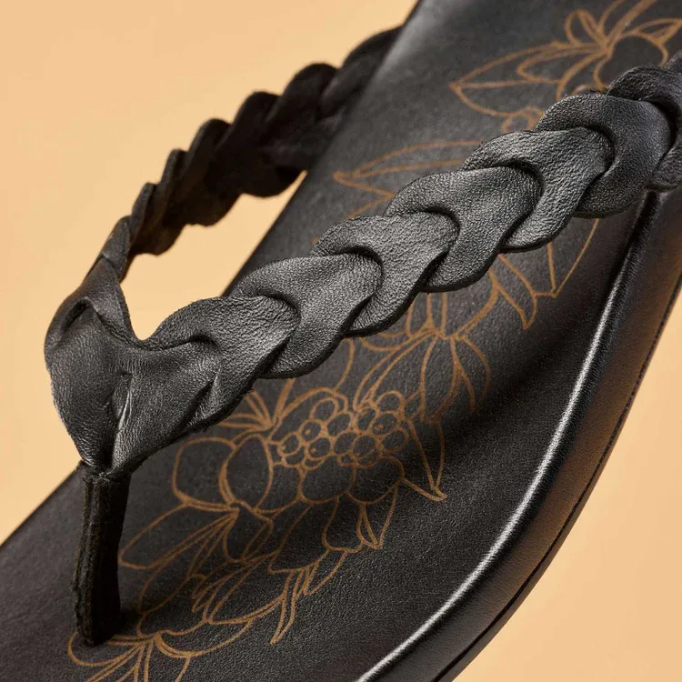 Lei Leather Sandal – Lava Rock