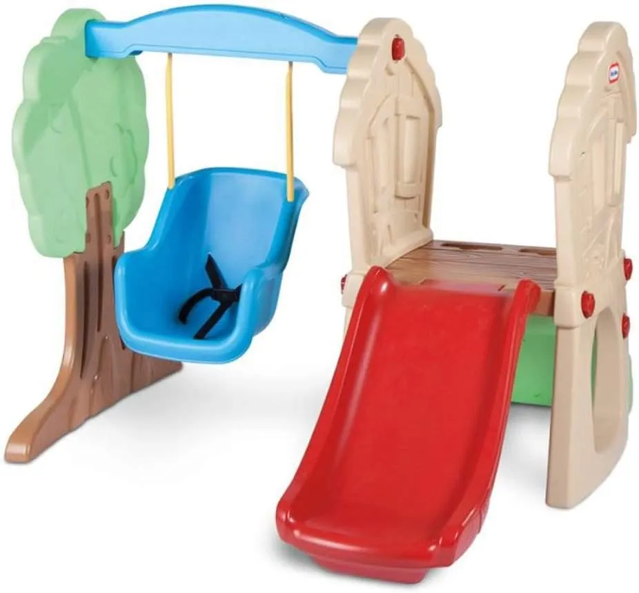 Little Tikes Hide & Seek Climber and Swing, Indoor Outdoor with Slide - Easy Set Up - Toddler Playset, 53.50''L x 52.00''W x 41.00''H