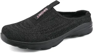 LLTMALL Women's Lightweight Closed Toe Slippers Slip-on Backless Sneakers Mesh Mule Shoes