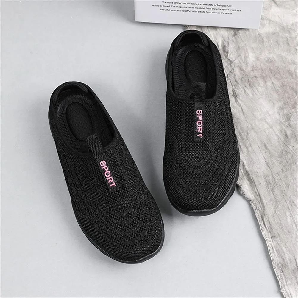 LLTMALL Women's Lightweight Closed Toe Slippers Slip-on Backless Sneakers Mesh Mule Shoes