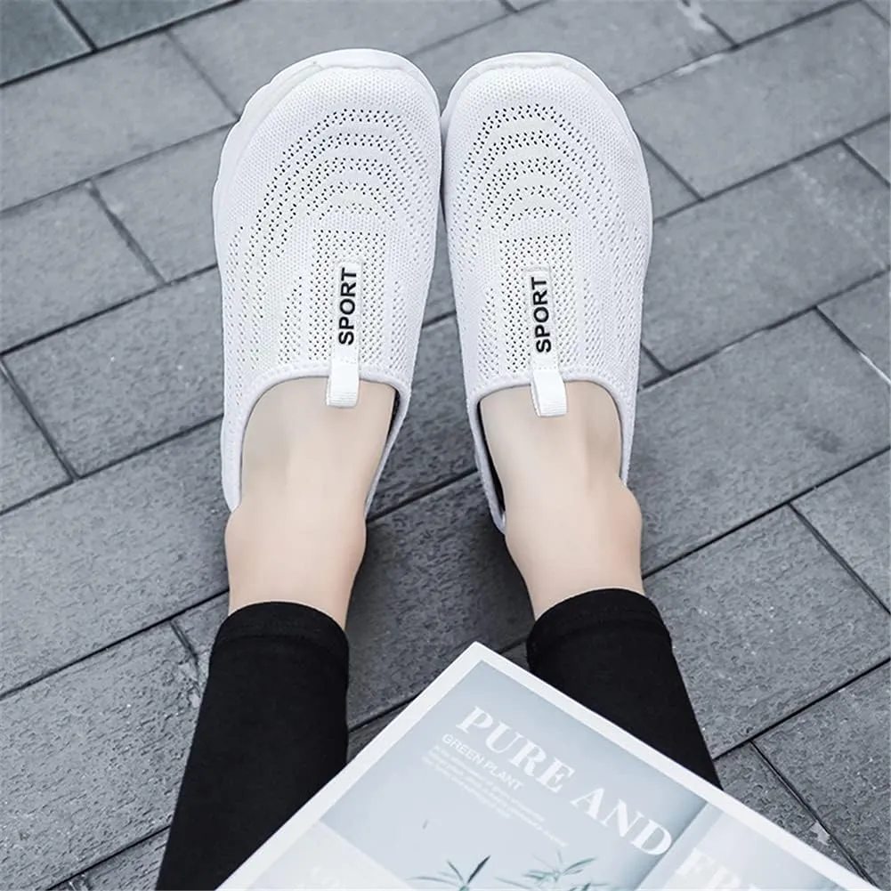 LLTMALL Women's Lightweight Closed Toe Slippers Slip-on Backless Sneakers Mesh Mule Shoes