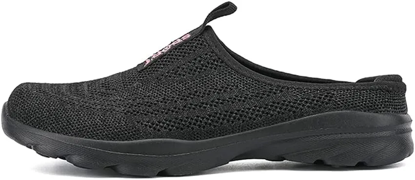 LLTMALL Women's Lightweight Closed Toe Slippers Slip-on Backless Sneakers Mesh Mule Shoes