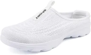 LLTMALL Women's Lightweight Closed Toe Slippers Slip-on Backless Sneakers Mesh Mule Shoes