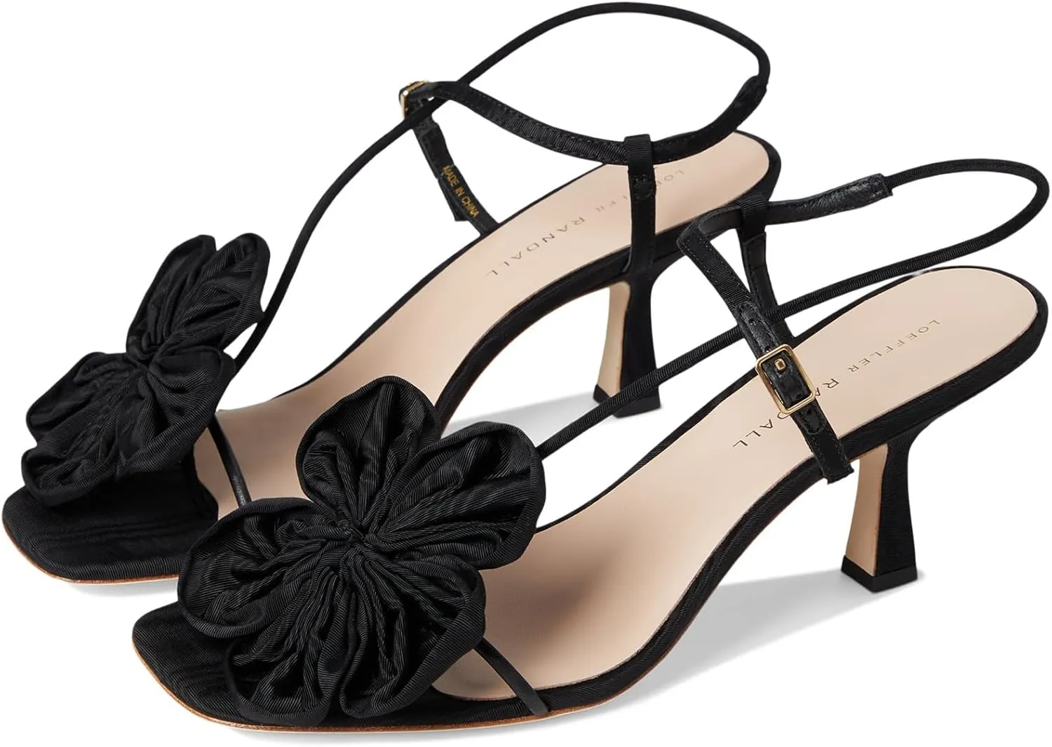 Loeffler Randall Women's Frank Flower Applique Heeled Sandals