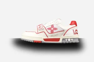 Louis Vuitton Trainer Low 'White Red Mesh'