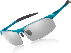 LVIOE CAT.2 Night Vision Glasses for Driving Ultra Light Al-Mg Polarized Sunglasses Men Reduce Glare for Day & Night N8177G