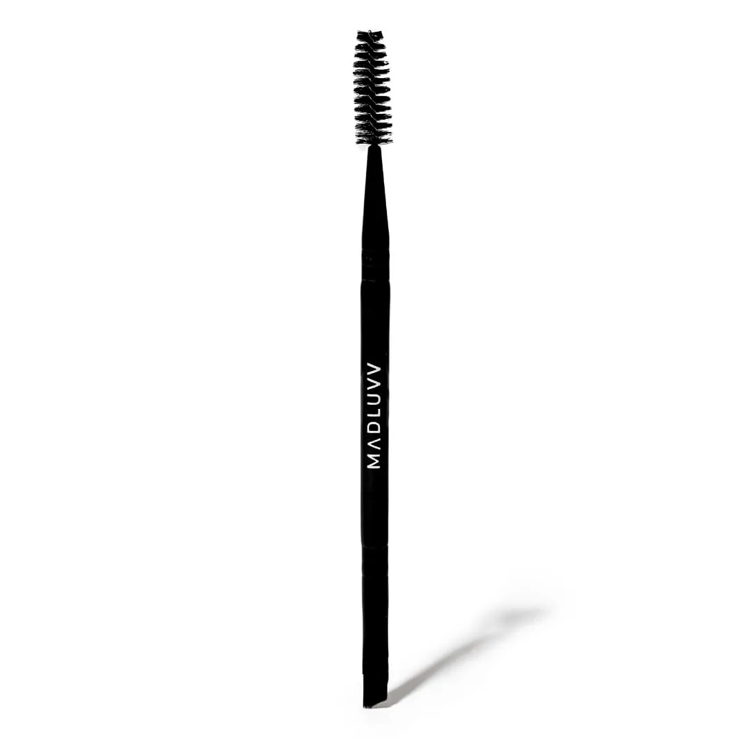 MADLUVV Eyebrow Stencil Kit - Easy-to-Use, Natural Look, 9 Popular Shapes, Used by Professionals - Includes Stamp, Stencils, Spoolie, and Travel Bag (True Red)