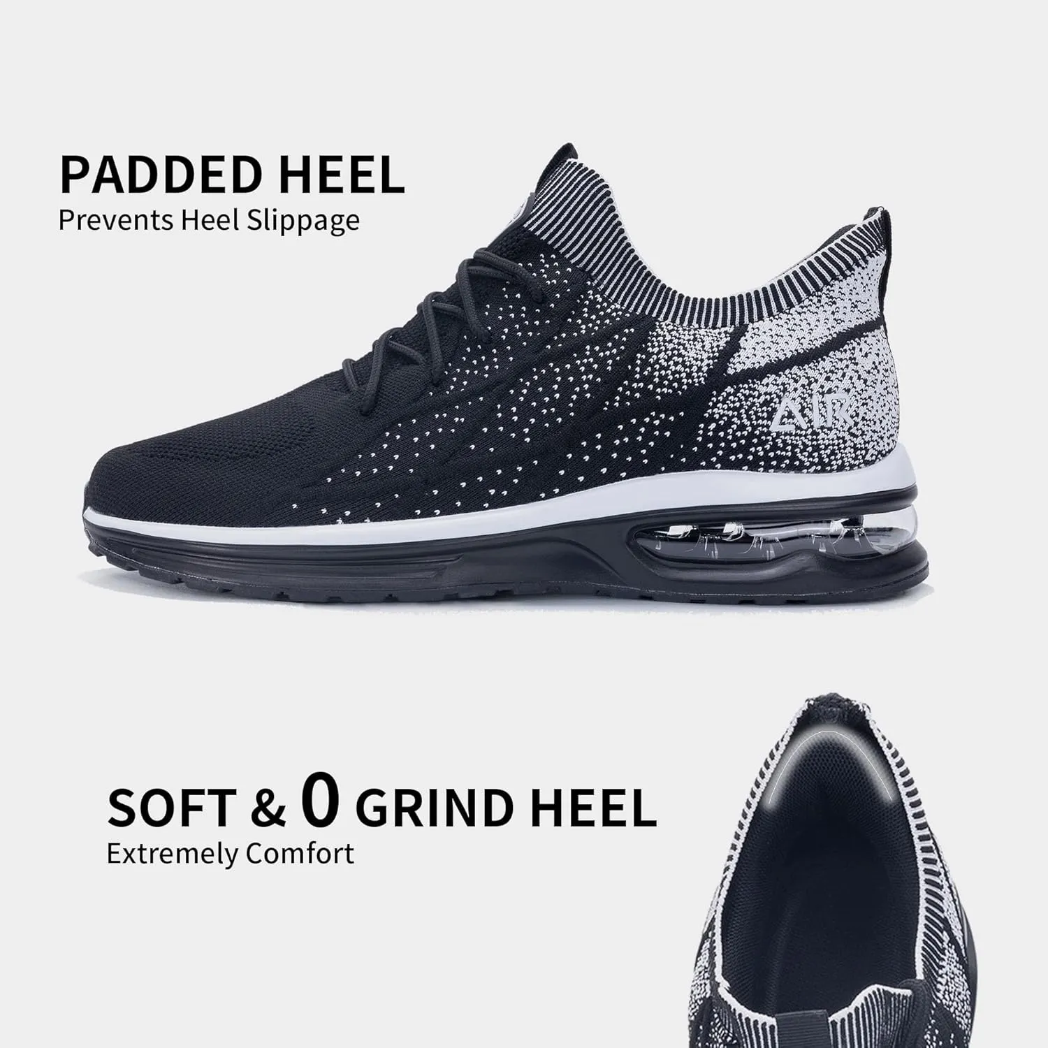 MAFEKE Mens Running Shoes Slip On Tennis Sneakers Lightweight Athletic Gym Jogging Fitness Sport Walking Shoes US 7-13
