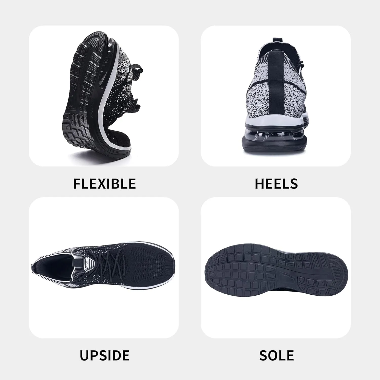 MAFEKE Mens Running Shoes Slip On Tennis Sneakers Lightweight Athletic Gym Jogging Fitness Sport Walking Shoes US 7-13