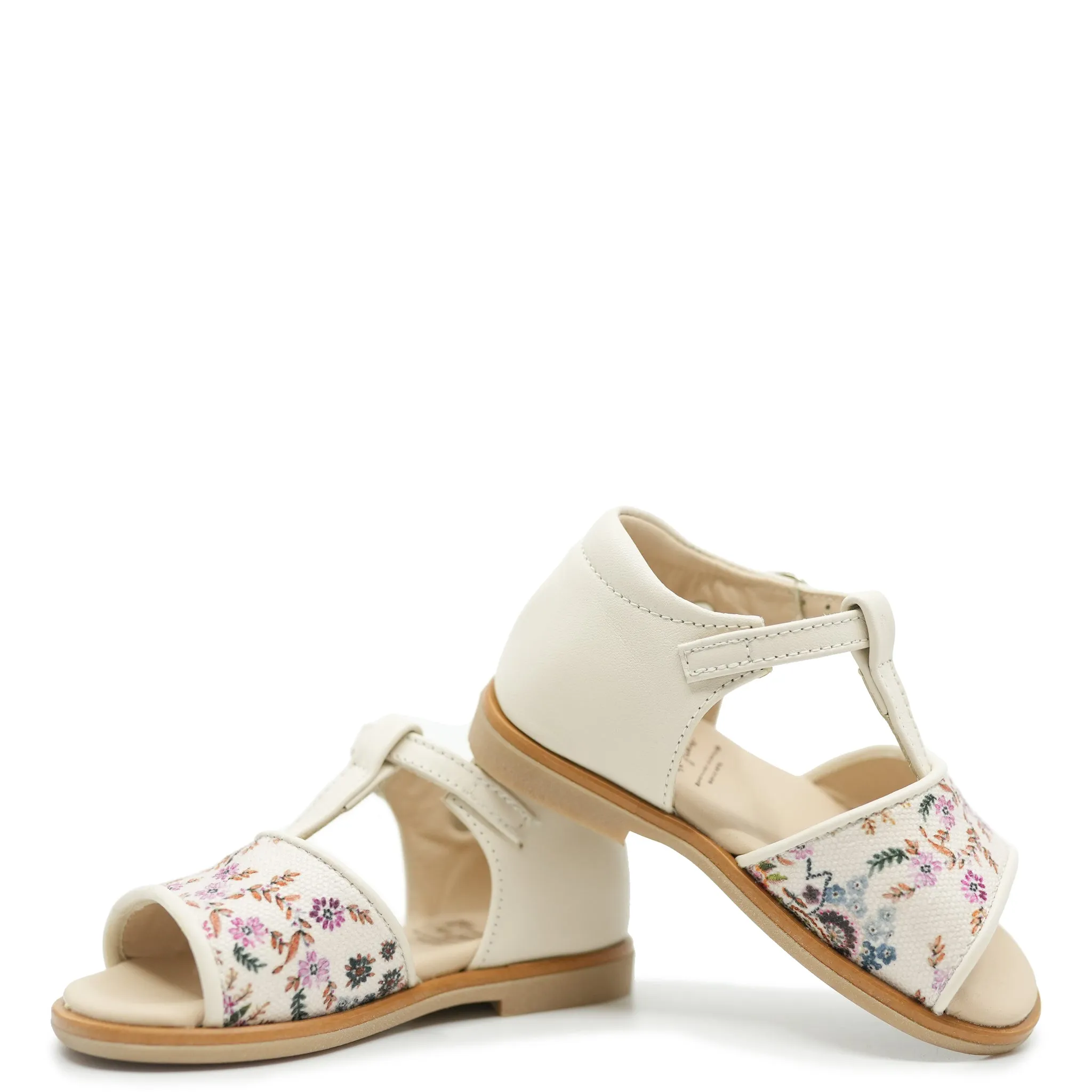 Manuela Cream Floral Baby Sandal