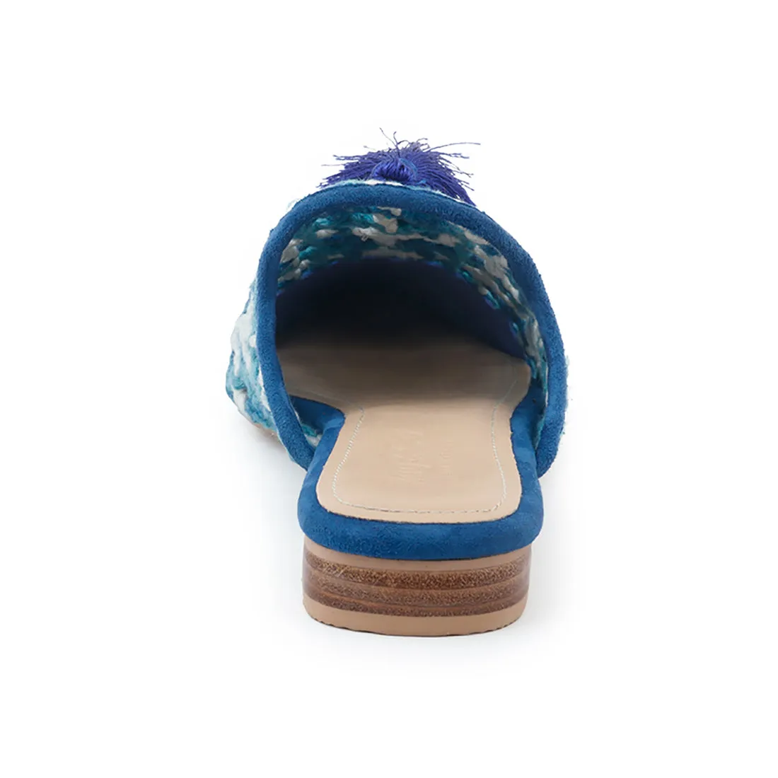 MARIANA Woven Flat Mules With Tassels