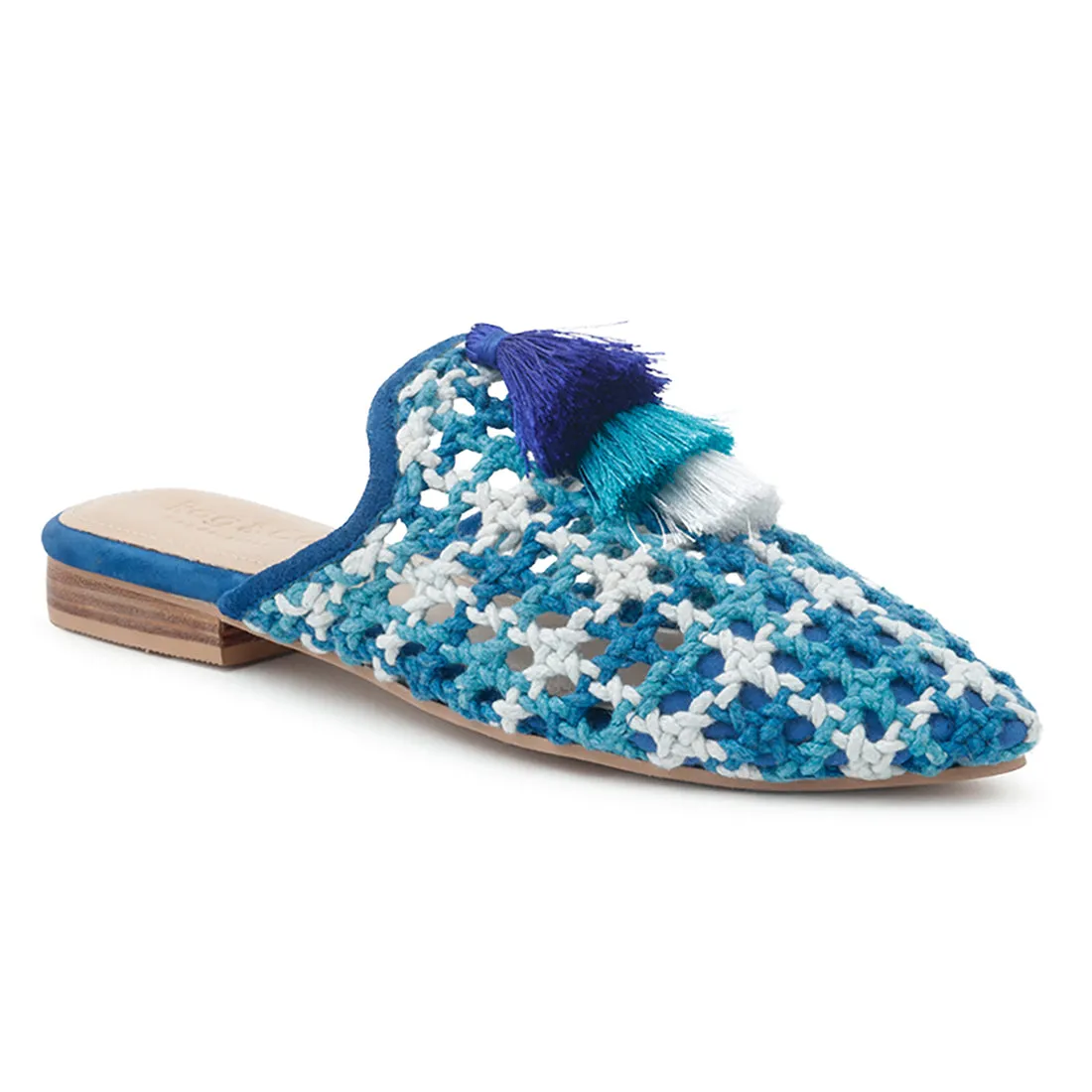 MARIANA Woven Flat Mules With Tassels