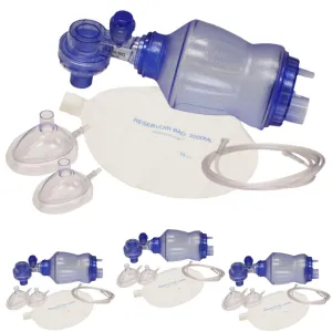 MCR Medical 4-Pack CPR Training Bag Valve Mask (BVM) Infant in Mesh Bag, BVM-3021-004