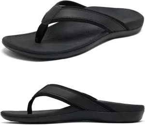 MEGNYA Comfortable Orthotic Plantar Fasciitis Toe Post for Mens, Lightweight Casual Sandals for Foot and Heel Pain Relief, Orthopedic Walking Flip-Flops with Arch Support