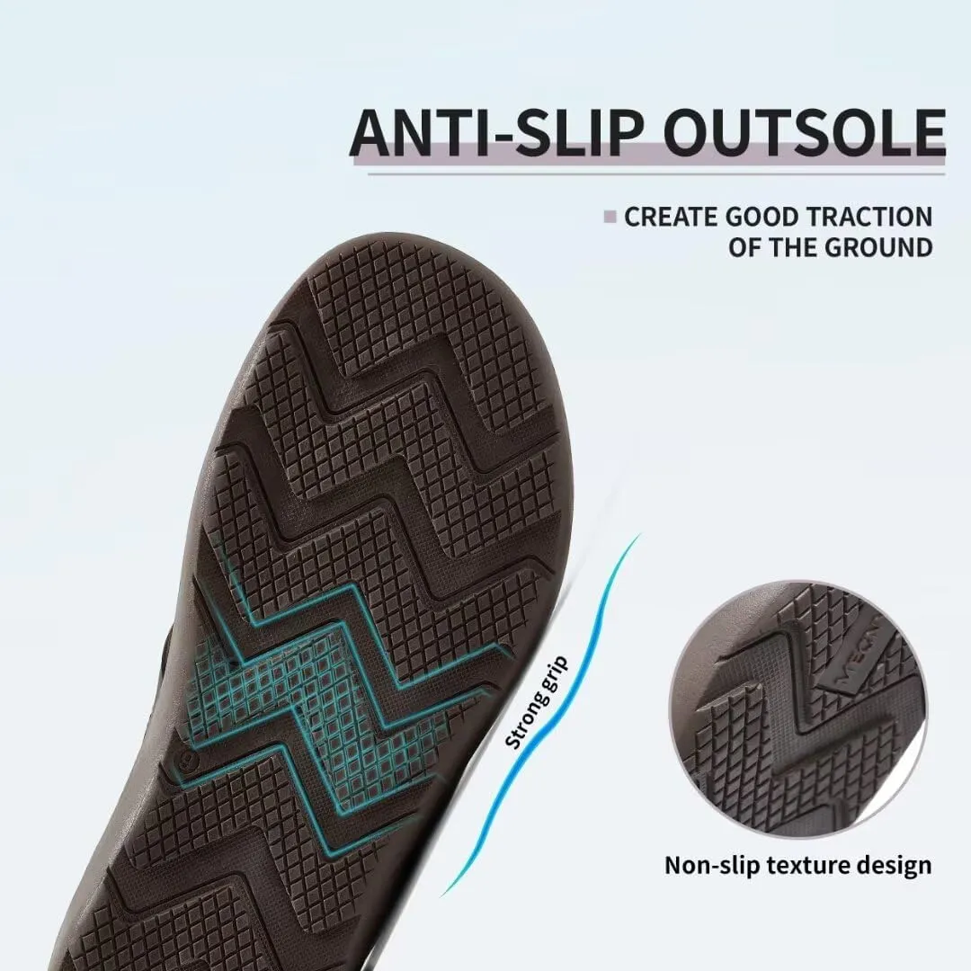 MEGNYA Comfortable Orthotic Plantar Fasciitis Toe Post for Mens, Lightweight Casual Sandals for Foot and Heel Pain Relief, Orthopedic Walking Flip-Flops with Arch Support