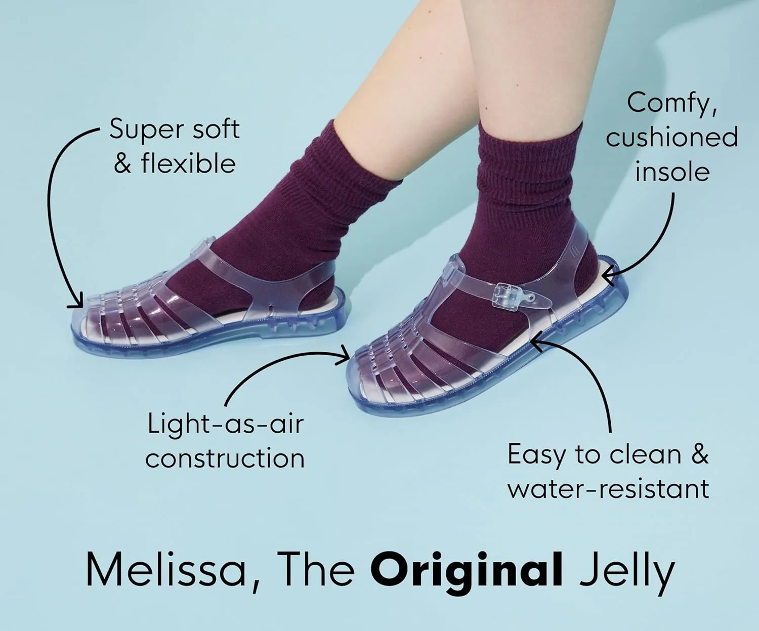 Melissa Becky Platform Slides for Women - Cushioned and Comfortable Chunky Platform Slip-On Sandals with Jelly Upper and Open Toe Design, Vegan