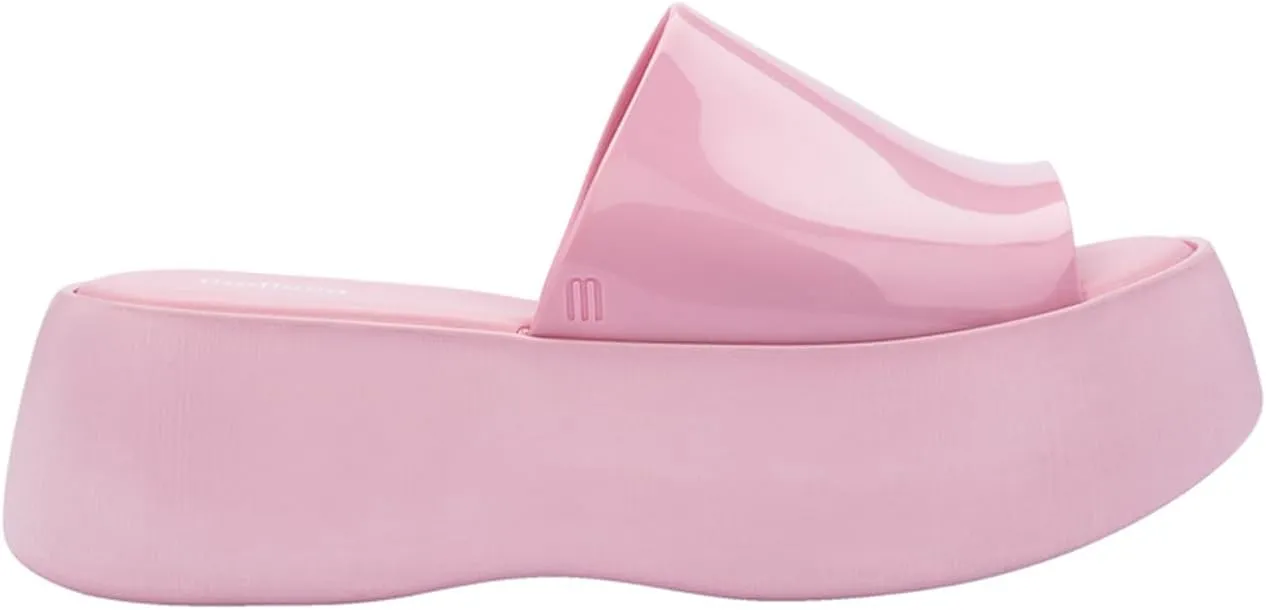 Melissa Becky Platform Slides for Women - Cushioned and Comfortable Chunky Platform Slip-On Sandals with Jelly Upper and Open Toe Design, Vegan
