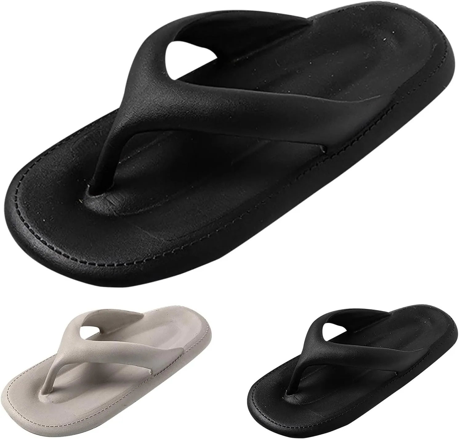 Men Flip Flops Summer New Pattern Indoor and Outdoor Fashionable Practical Beach Shoes Solid Color Flip Flop Mens 11