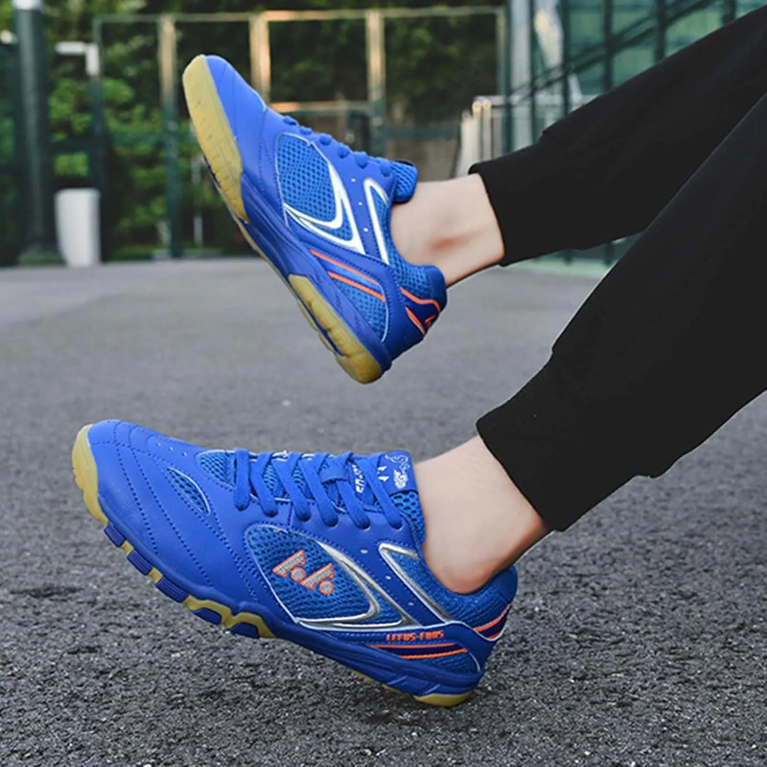 Men Tennis Shoes Lightweight Pickleball Court Trainer Indoor Outdoor Badminton Sneakers for Basketball Squash Volleyball