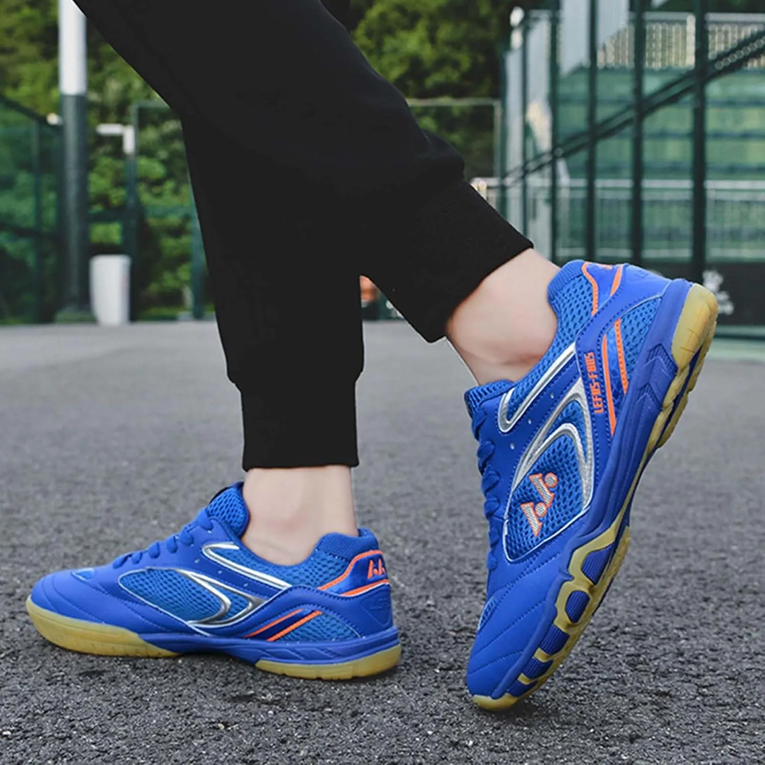 Men Tennis Shoes Lightweight Pickleball Court Trainer Indoor Outdoor Badminton Sneakers for Basketball Squash Volleyball