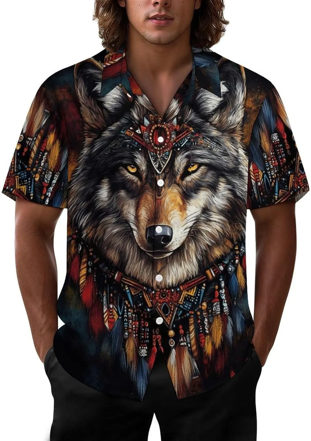 Mens Hawaiian Shirt Casual Button Down Short Sleeve Tropical Beach Holiday Aloha Party Shirt for Men Funny
