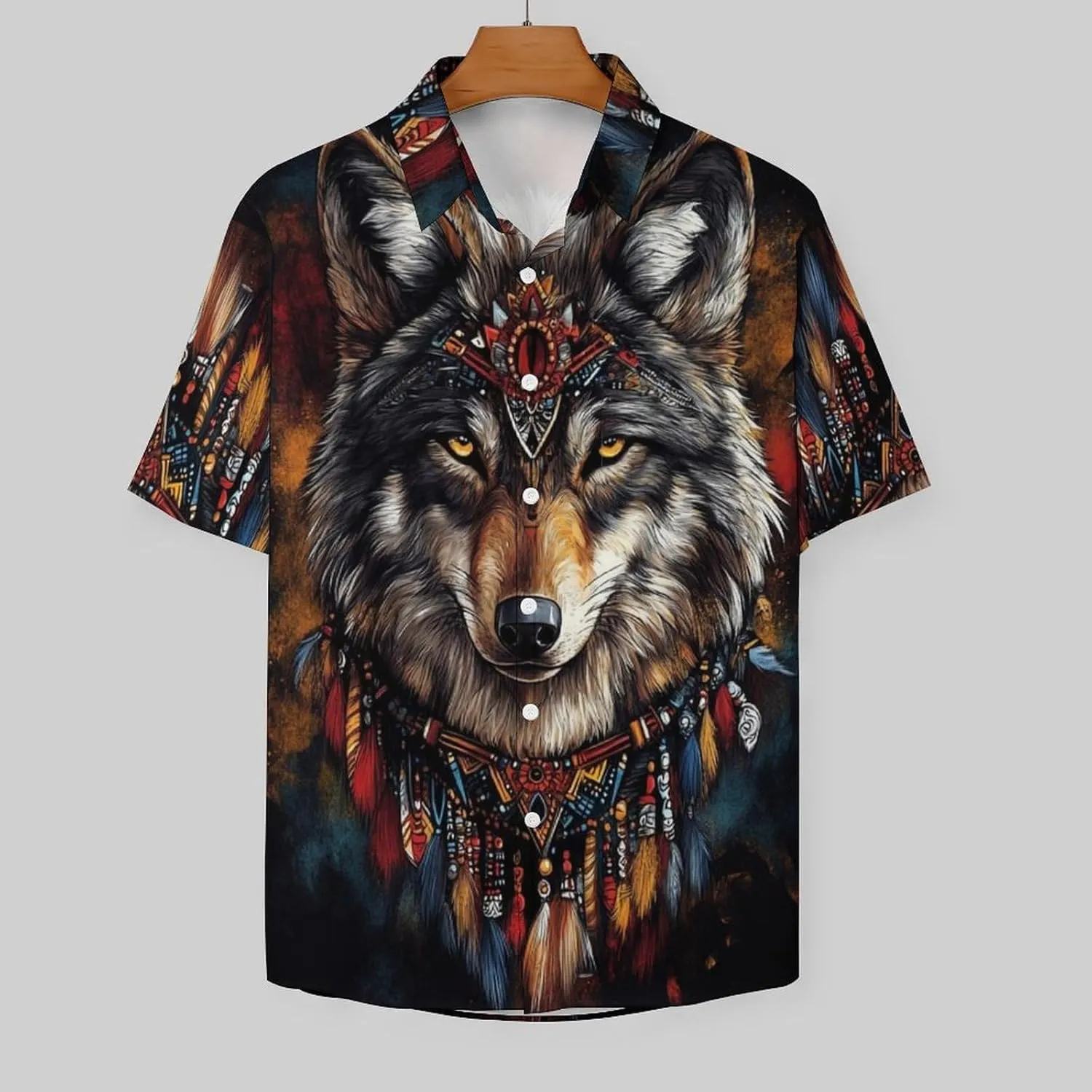 Mens Hawaiian Shirt Casual Button Down Short Sleeve Tropical Beach Holiday Aloha Party Shirt for Men Funny