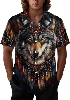 Mens Hawaiian Shirt Casual Button Down Short Sleeve Tropical Beach Holiday Aloha Party Shirt for Men Funny
