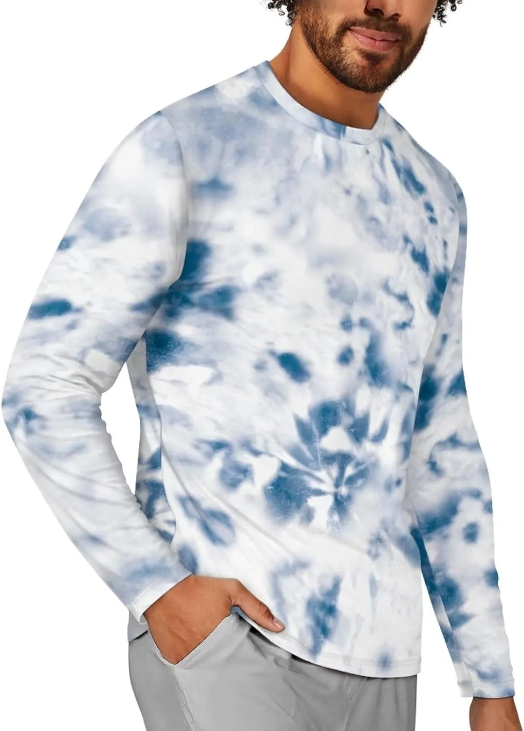 Men's Long Sleeve Tees T-Shirt Athletic Shirt for Men Casual Pullover Tops Quick Dry Casual Wear for Hiking Running
