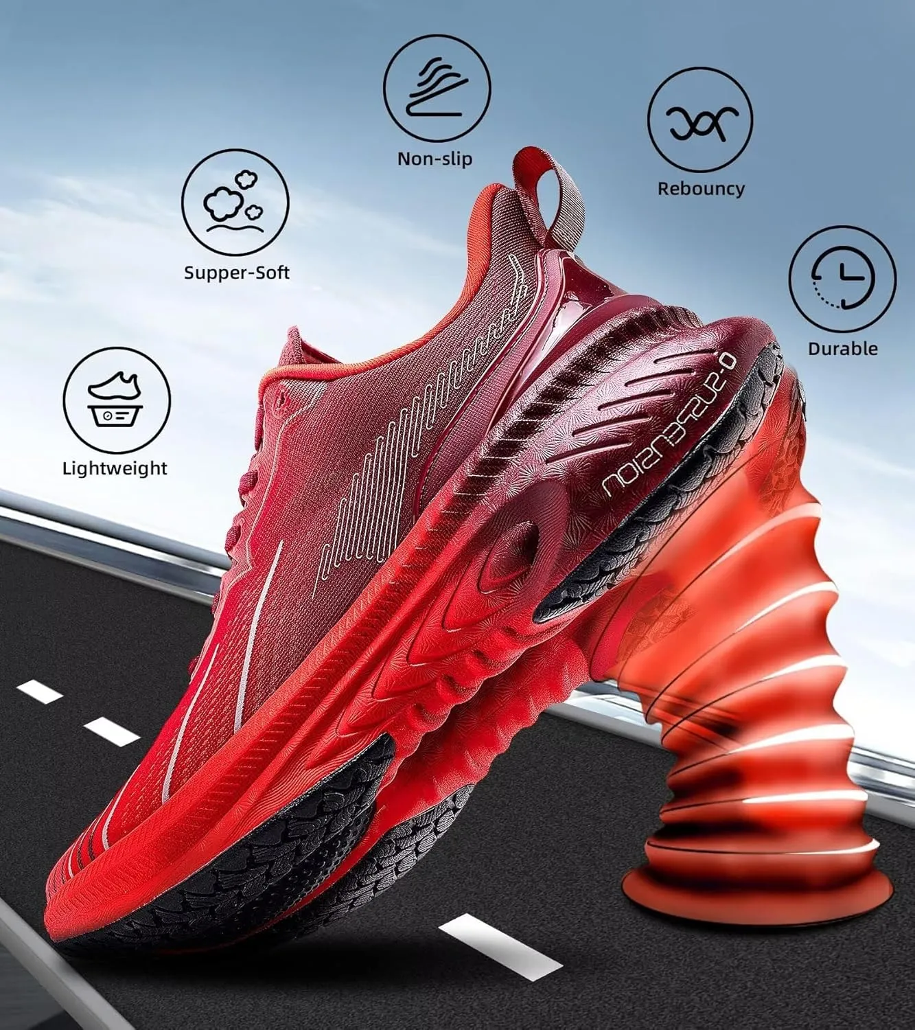 Men's Max Cushioned Walking Shoes with Air Cushion - Plantar Fasciitis Pain Relief