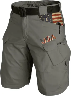 Mens Ripstop Cargo Shorts 4th of July Outdoor Tactical Short Pants Patritotic Printed Military Shorts