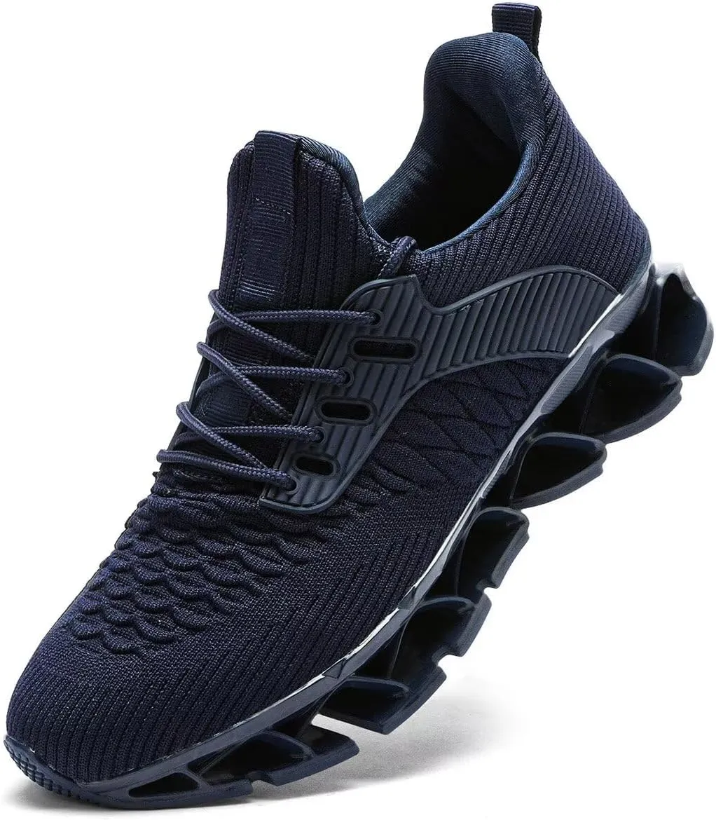 Mens Slip on Running Walking Shoes Blade Tennis Casual Fashion Sneakers Comfort Non Slip Work Sport Athletic Trainer