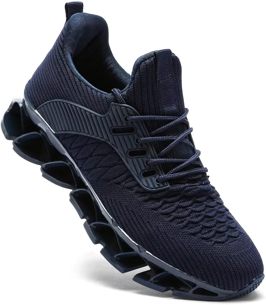 Mens Slip on Running Walking Shoes Blade Tennis Casual Fashion Sneakers Comfort Non Slip Work Sport Athletic Trainer