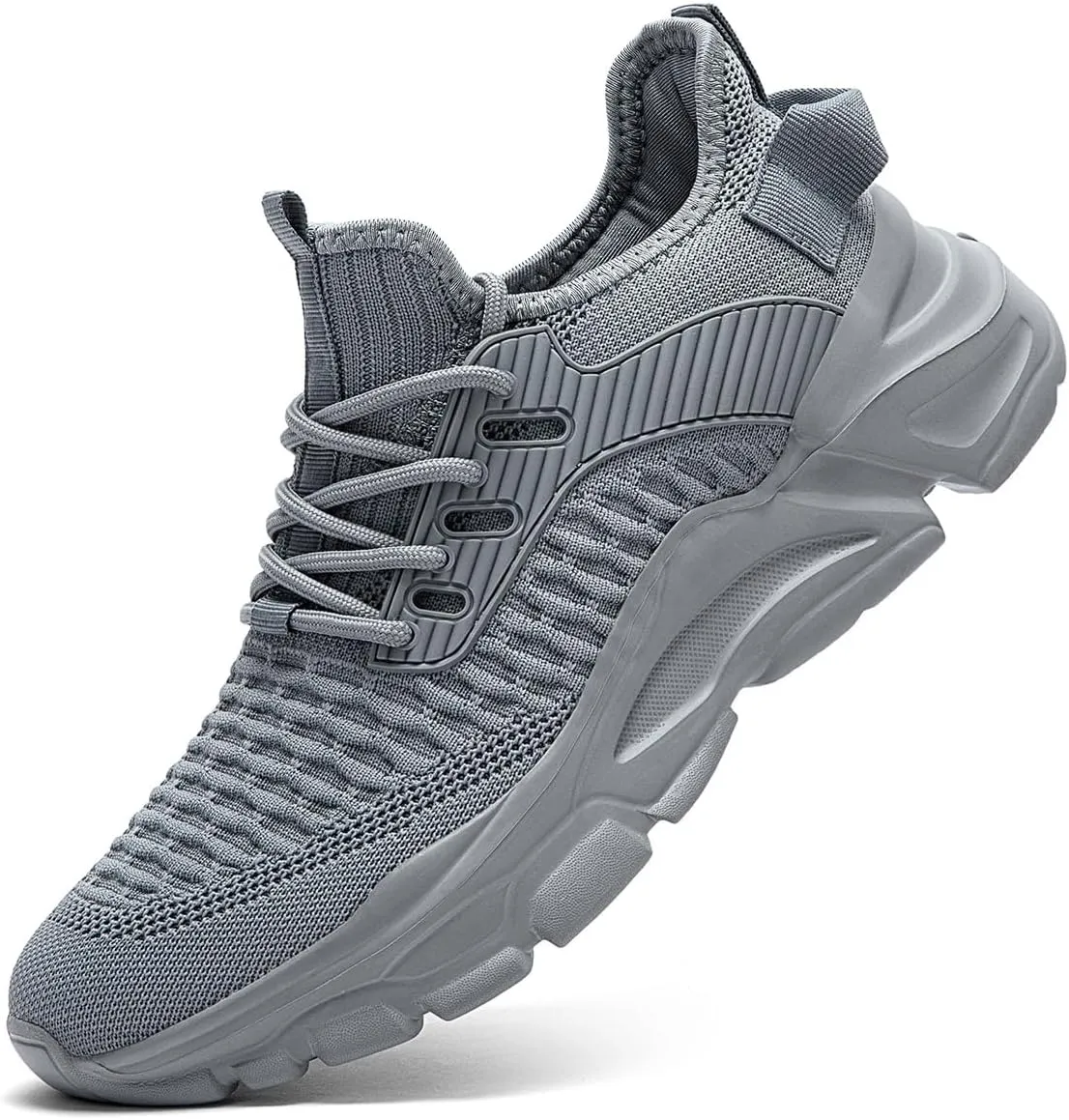 Men's Slip on Walking Shoes Tennis Running Sneakers Lightweight Breathable Casual Soft Sole Comfort Work Gym Trainers
