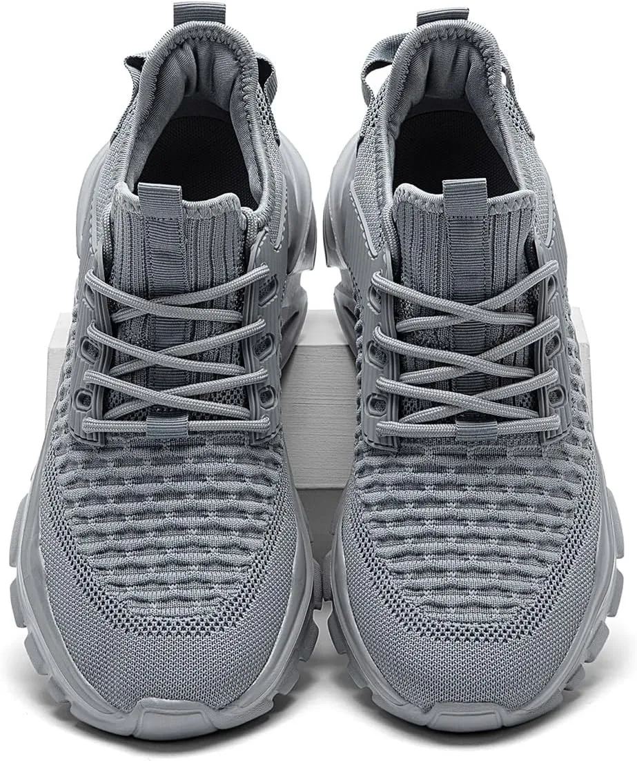 Men's Slip on Walking Shoes Tennis Running Sneakers Lightweight Breathable Casual Soft Sole Comfort Work Gym Trainers