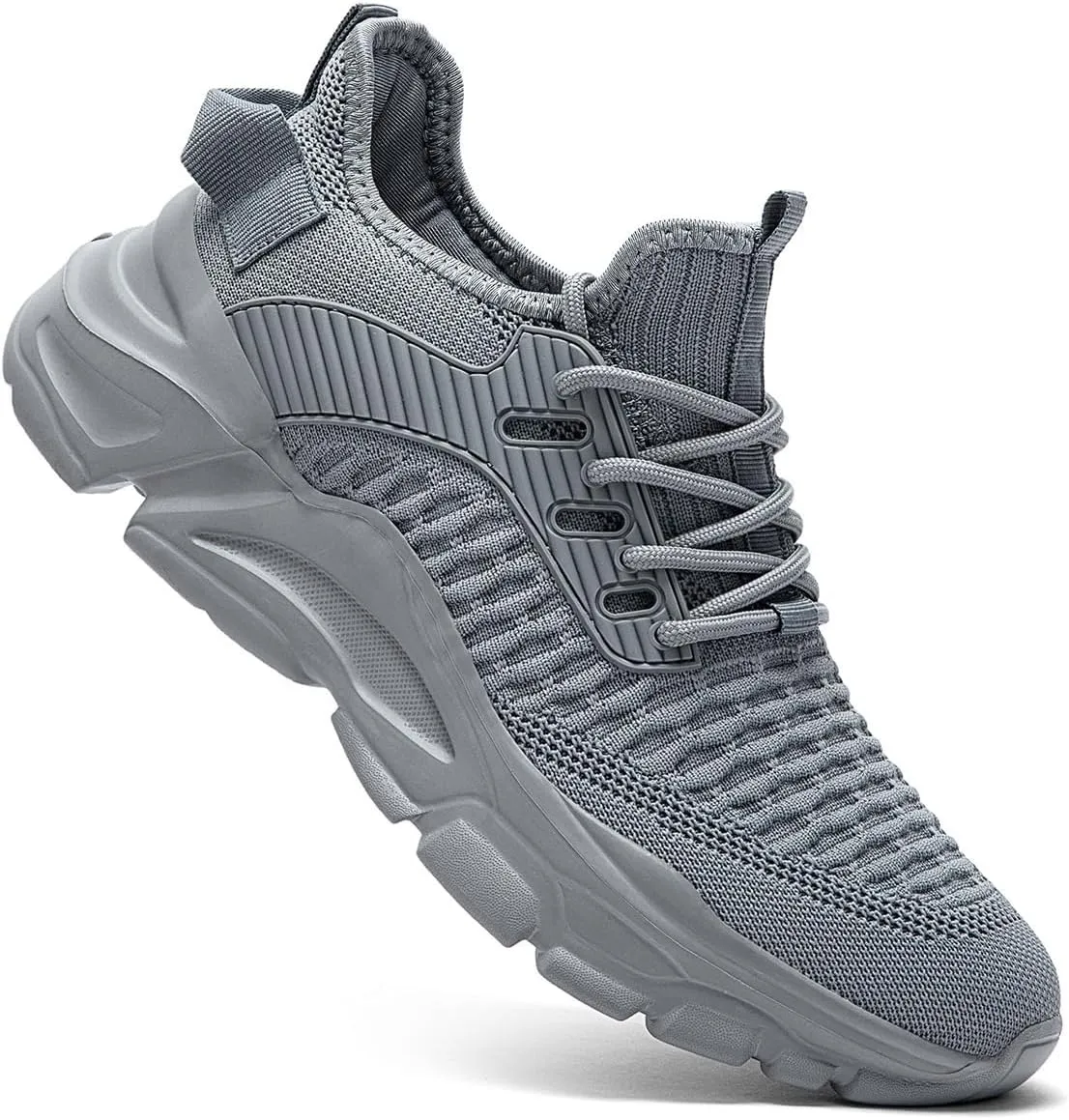 Men's Slip on Walking Shoes Tennis Running Sneakers Lightweight Breathable Casual Soft Sole Comfort Work Gym Trainers
